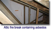 asbestos removal from attic fire break